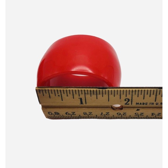 6 Vintage Christmas Napkin Rings by Reed Acrylic Red Holiday Decor Ornament MCM - Picture 6 of 13